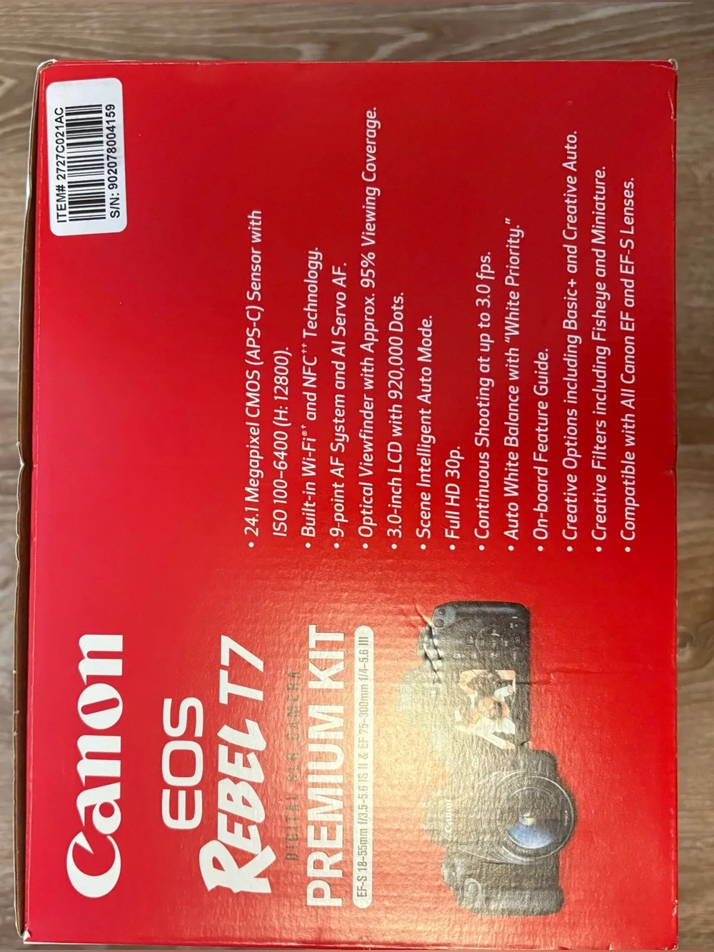 Canon EOS Rebel T7 DSLR Camera Kit - Black